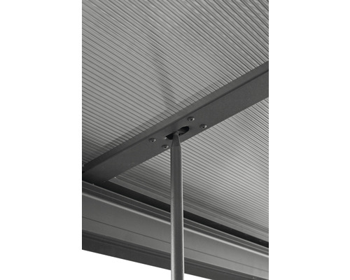 Luchtterrasoverkapping inclusief schuifdakelementen 390 x 299 cm antraciet