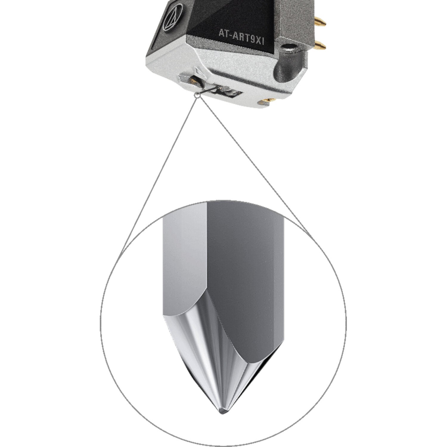 Audio Technica AT-ART9XI dual Moving Coil cartridge, naakte line contact stylus