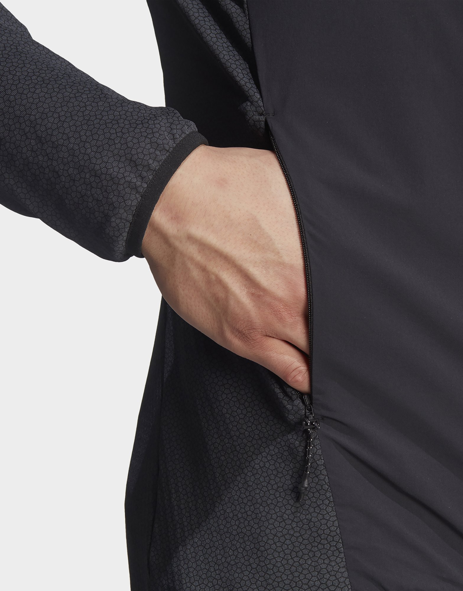 adidas Veste coupe-vent à capuche en molleton Terrex Techrock