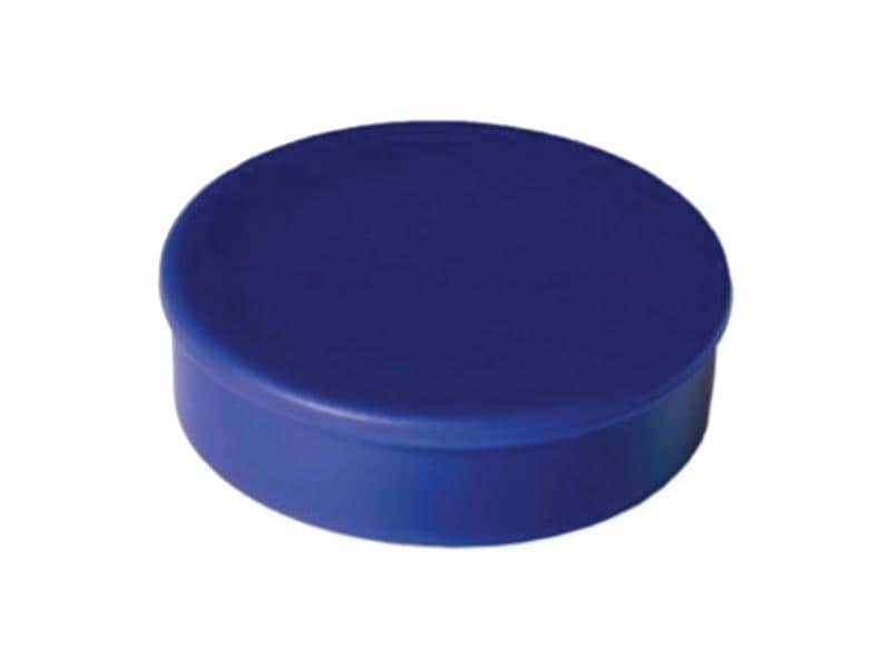 Berec Haftmagnet Ø 30 mm, 10 Stück, Blau Signalmagnete für die Anwendung auf Plantafeln und zur Anbringung von Notizen