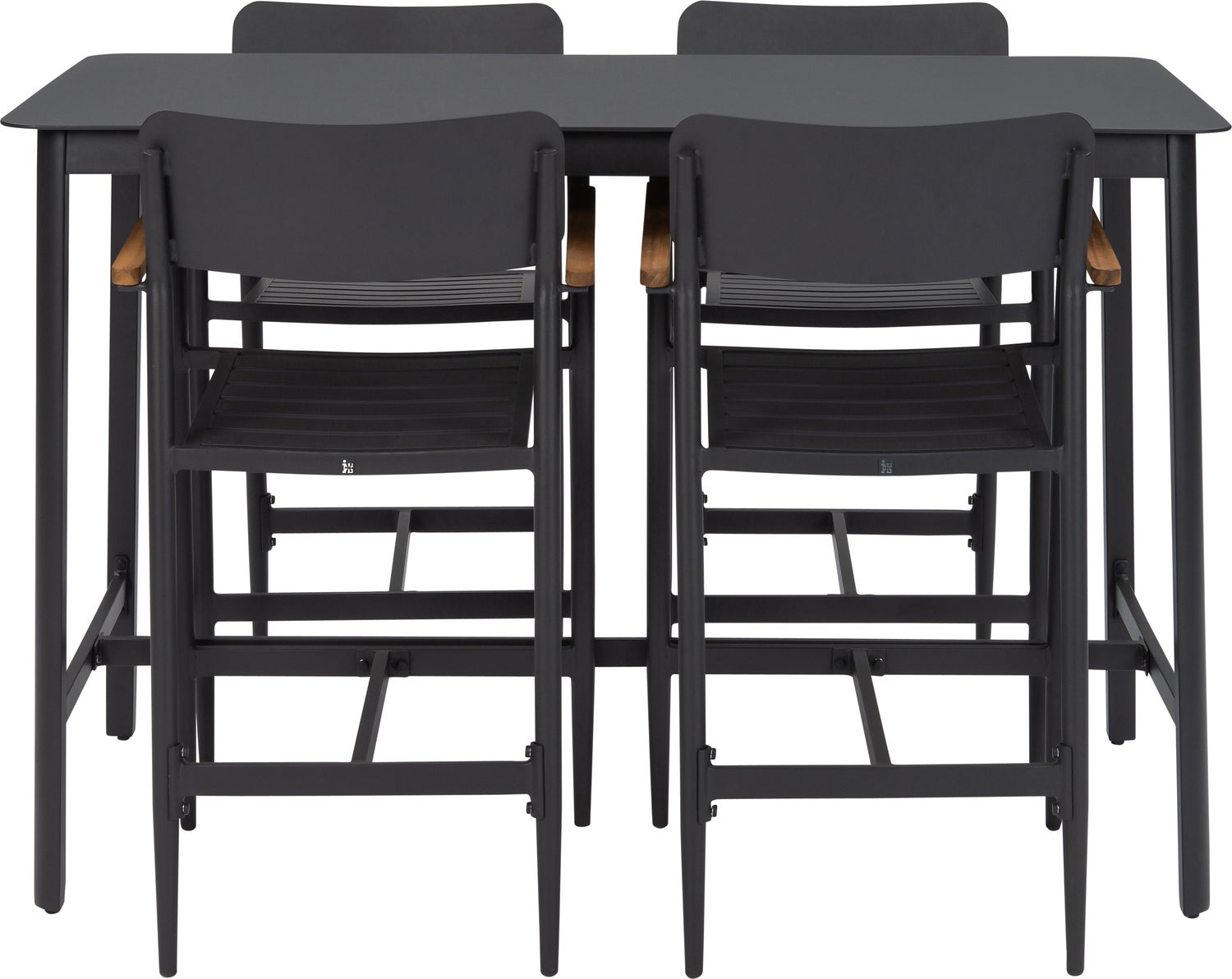 Intratuin 4-zits barset Suze aluminium antraciet