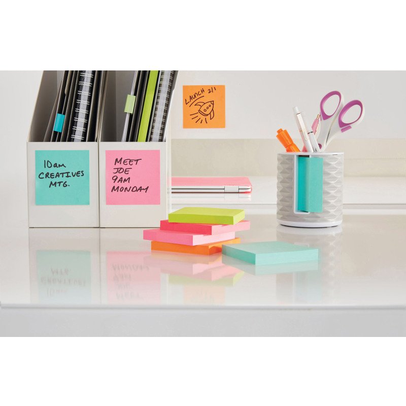 Bloc cube repositionnable multicouleurs Post-It 76 x 76 mm - bloc de 450 feuilles