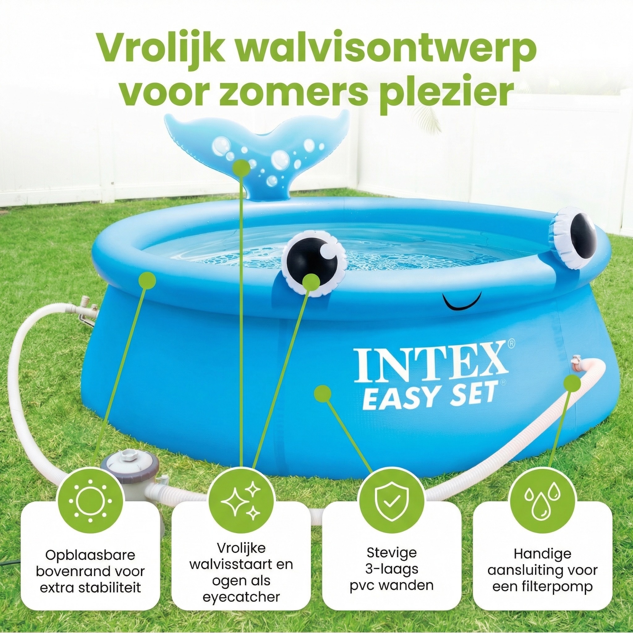 Intex easy set 183x51cm zwembad - walvis