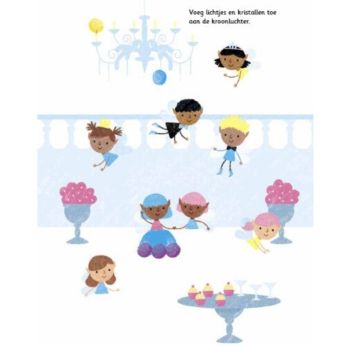 Uitgeverij usborne stempelen met je vingers - eenhoorns en elfjes |ilovespeelgoed.nl