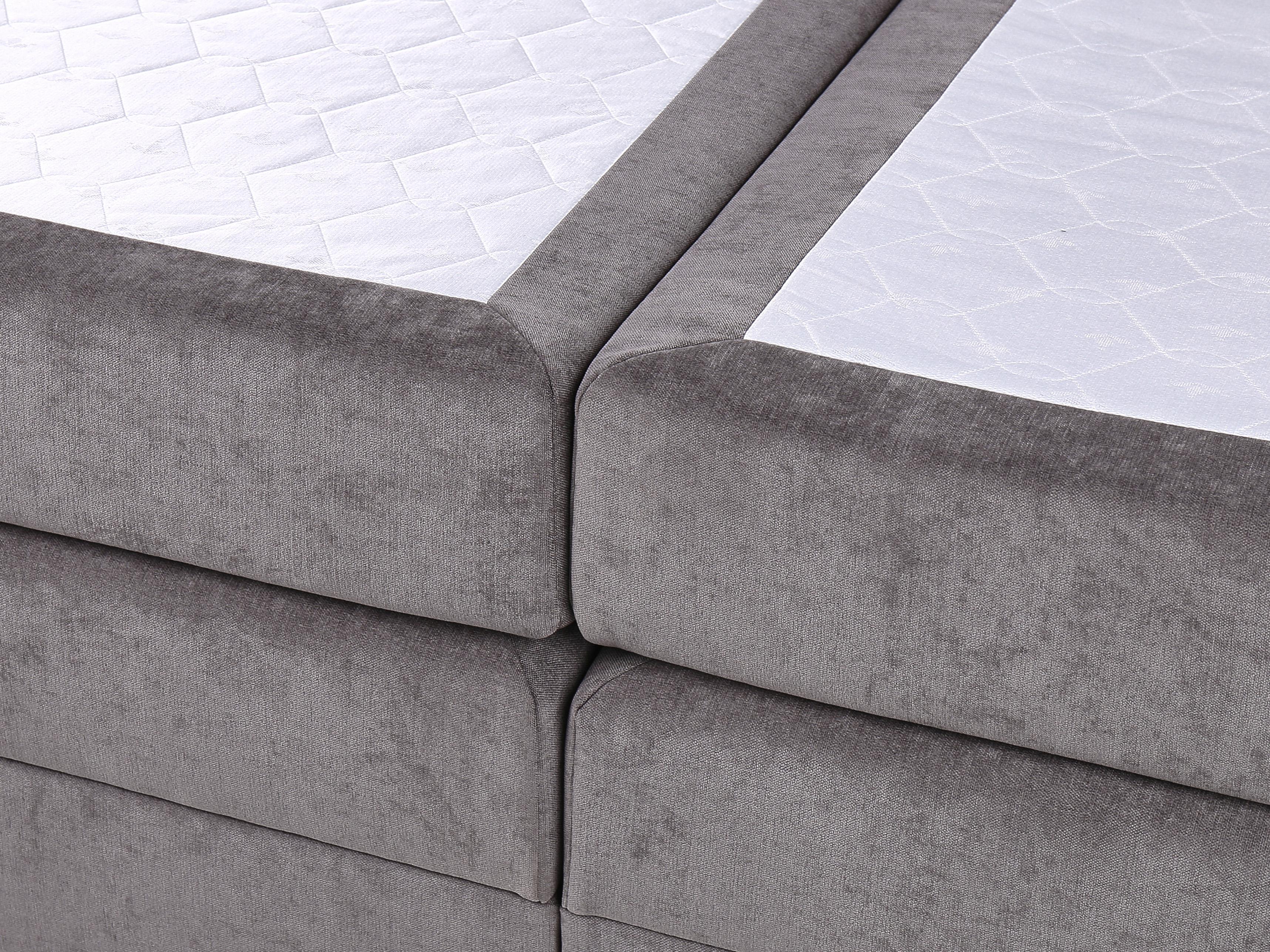 Boxspring met opbergruimte Stof MINISTER 180 x 200 cm Taupe