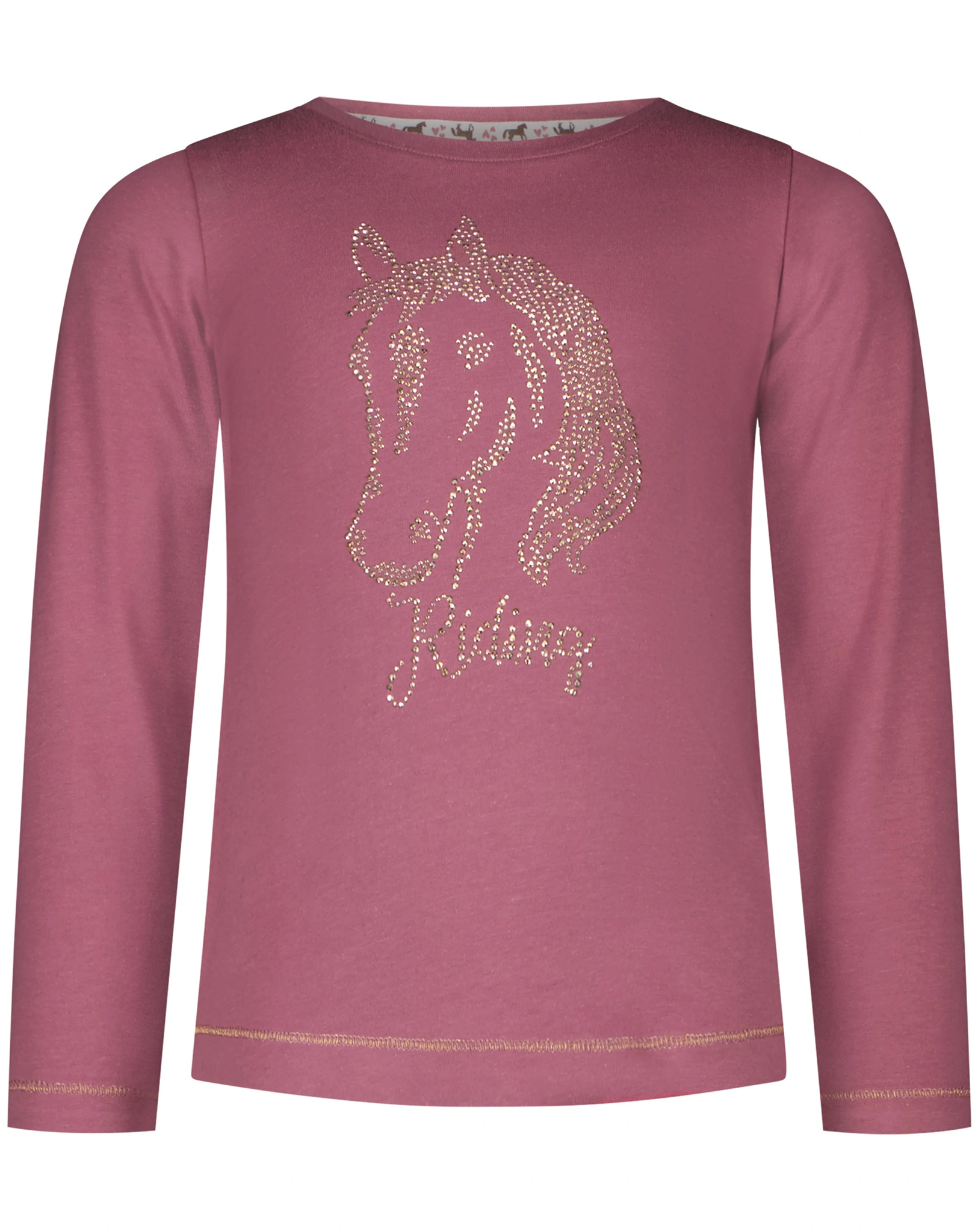 Langarmshirt HORSE WORLD - RIDING in mauve