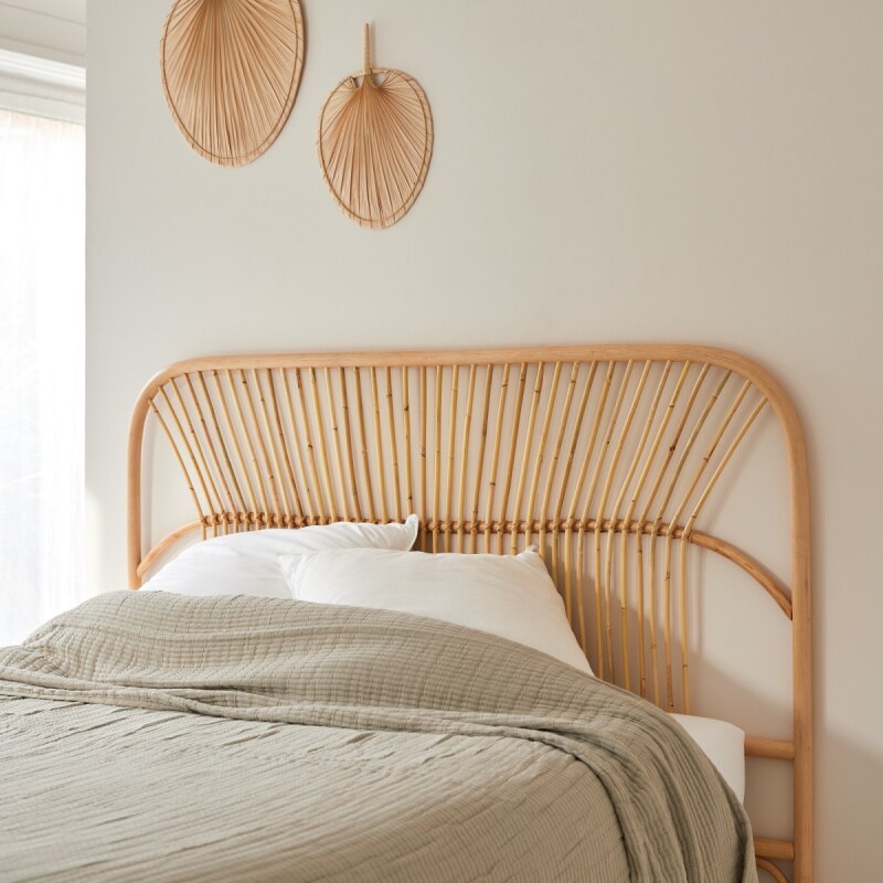 Tête de lit en tiges de rotin Colette H 111 x L 160 x P 3 cm