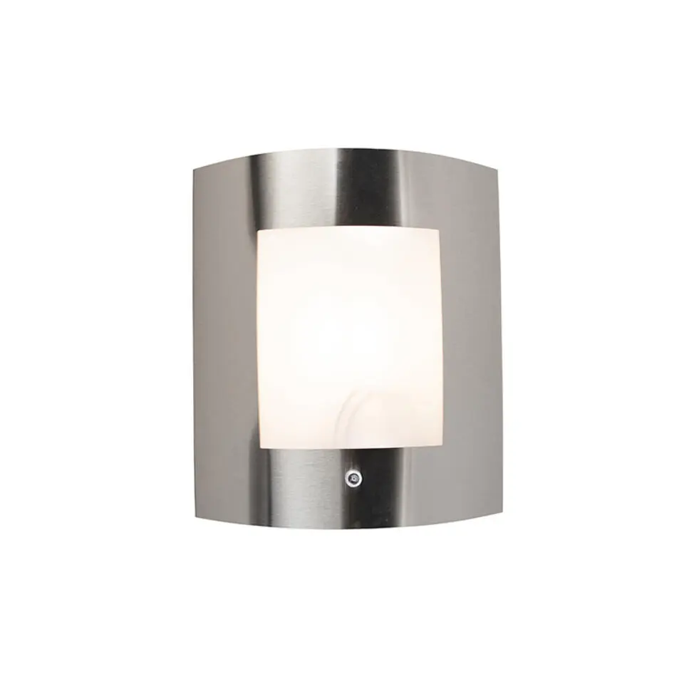 Qazqa buitenlampen met sensor emmerald zilverkleurig e27