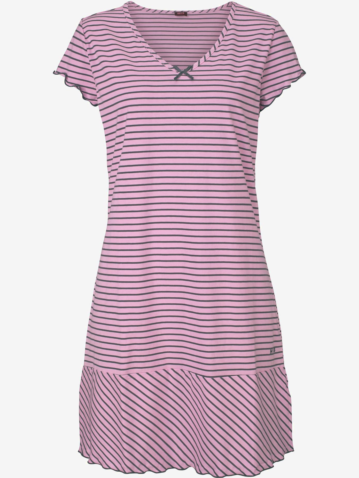 Chemise de nuit coupe courte et rayures tendance