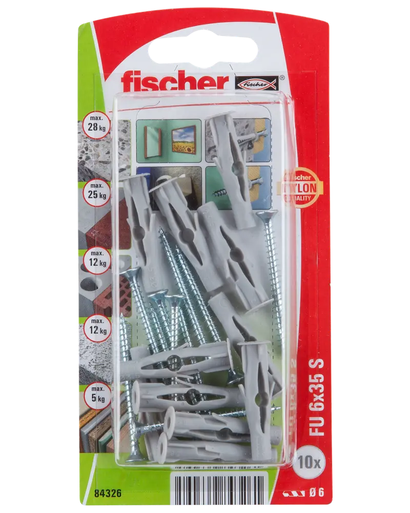 Fischer Dyvel uni FU 6 x 35 mm SK 10-pak