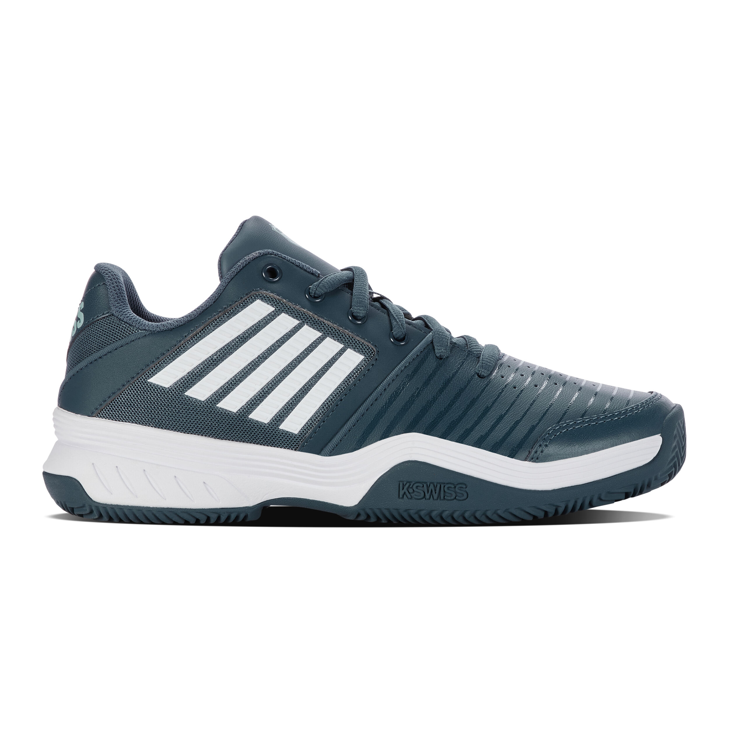 K-Swiss Court Express Chaussure Terre Battue Hommes - Bleu Petrol, Blanc