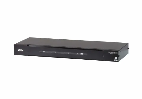 ATEN VS0108HB, HDMI, 8x HDMI, RS-232, HDMI, 4096 x 2160 pixel, Sort, Metal