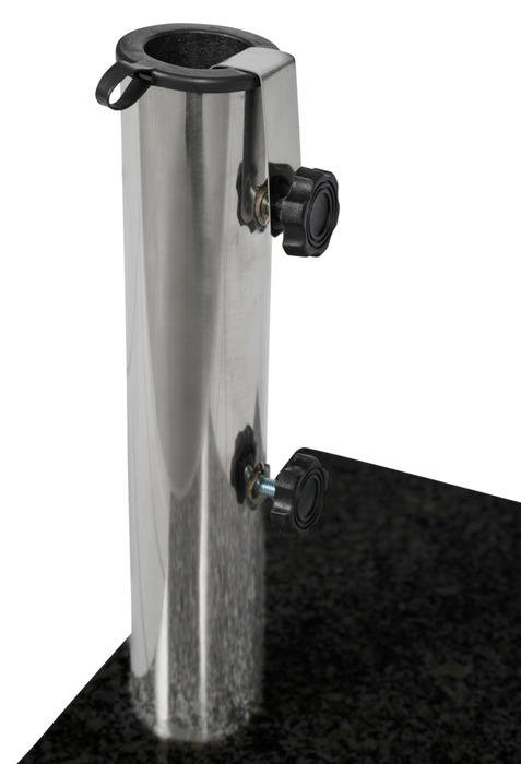 Parasolfod halvrund B45 x D28 x H8/30 cm sort