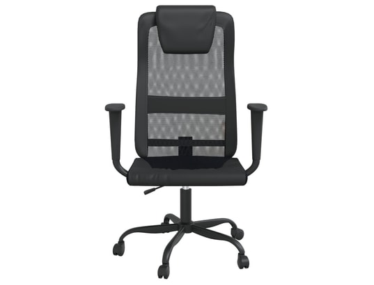 VIDAXL - Chaise de bureau noir tissu en maille et similicuir
