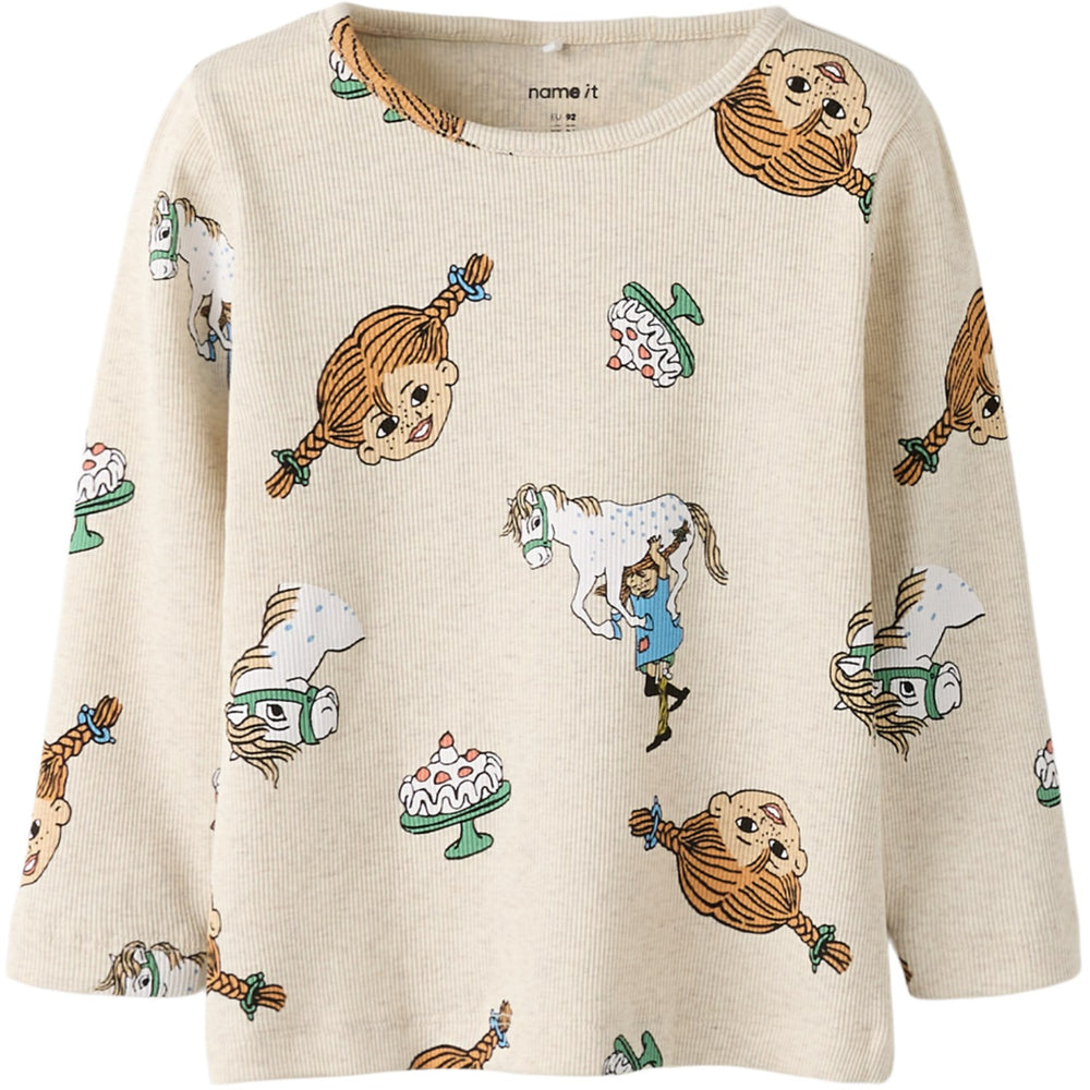 Køb Name It Peyote Melange Nmfsoca Pippi Ls Top Sky