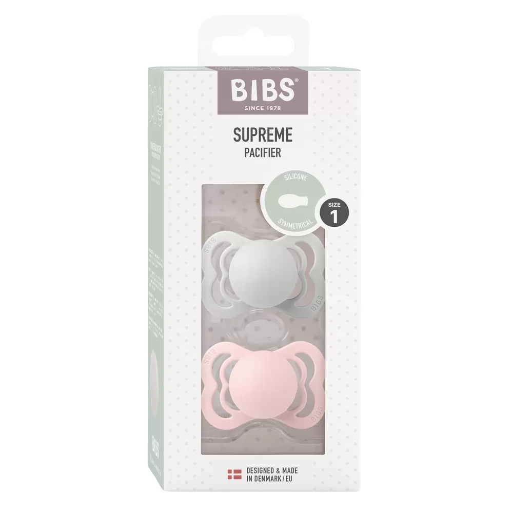 BIBS Supreme Silicone Haze/Blossom 2 pak - Flere størrelser
