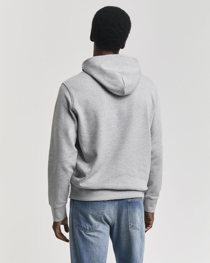 Gant REG EMB ARCHIVE SHIELD HOODIE Grey melange