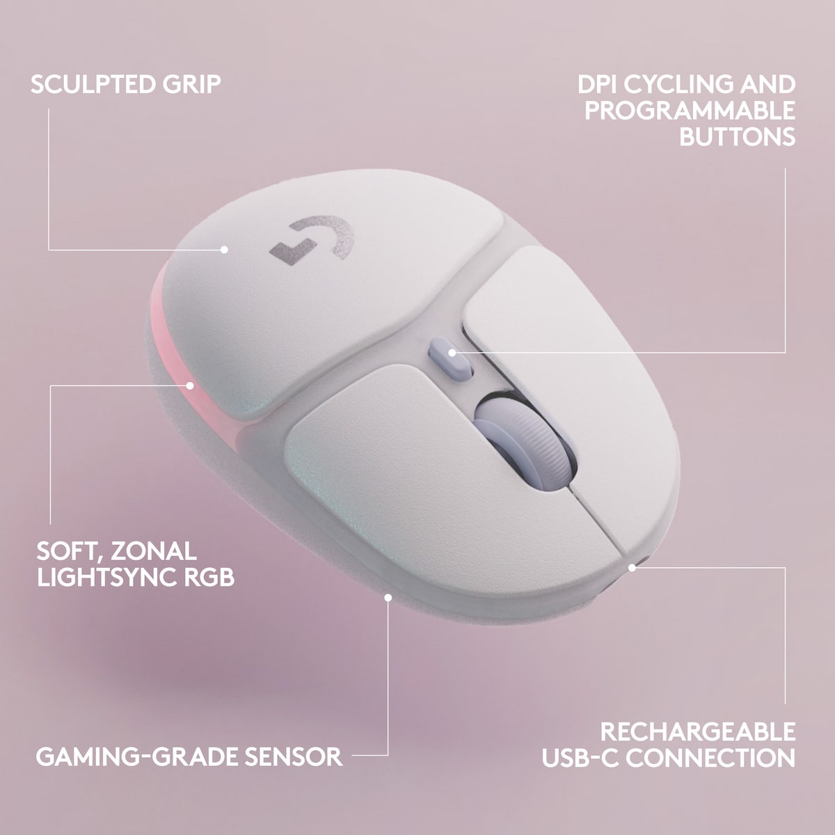 Logitech G G705 gamingmus LTG705WLOWHI