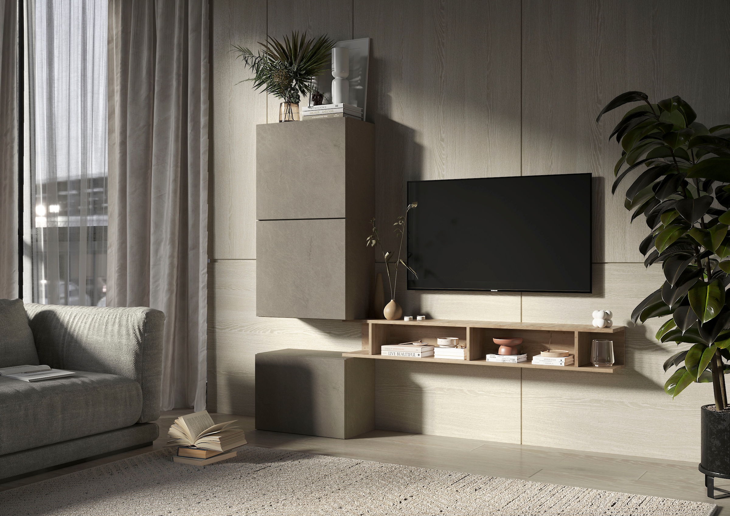 INOSIGN Wohnwand »Infinity, 4tlg. Breite 180 cm, Höhe variabel, Wohnwand« Spar-Set, 4 Stk. tlg.