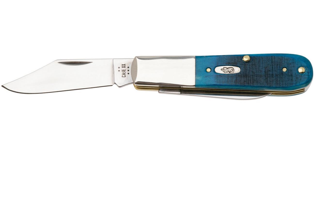 Case Barlow Caribbean Blue Bone, Sawcut Jig, 25581, 62009 1/2 SS zakmes