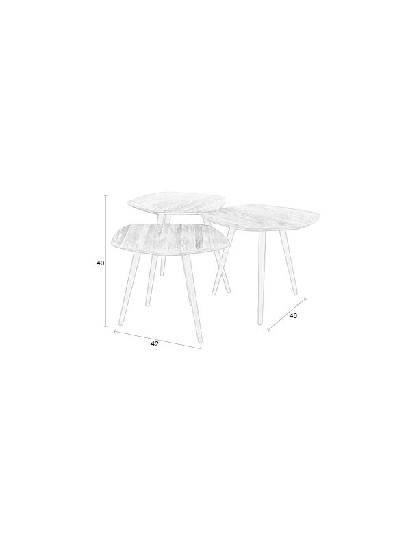 Salontafel CUTIES (SET OF 3)