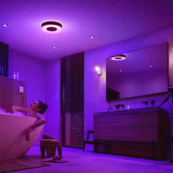 Philips Hue badkamerplafondlamp Xamento zwart - wit en gekleurd licht 33.5W