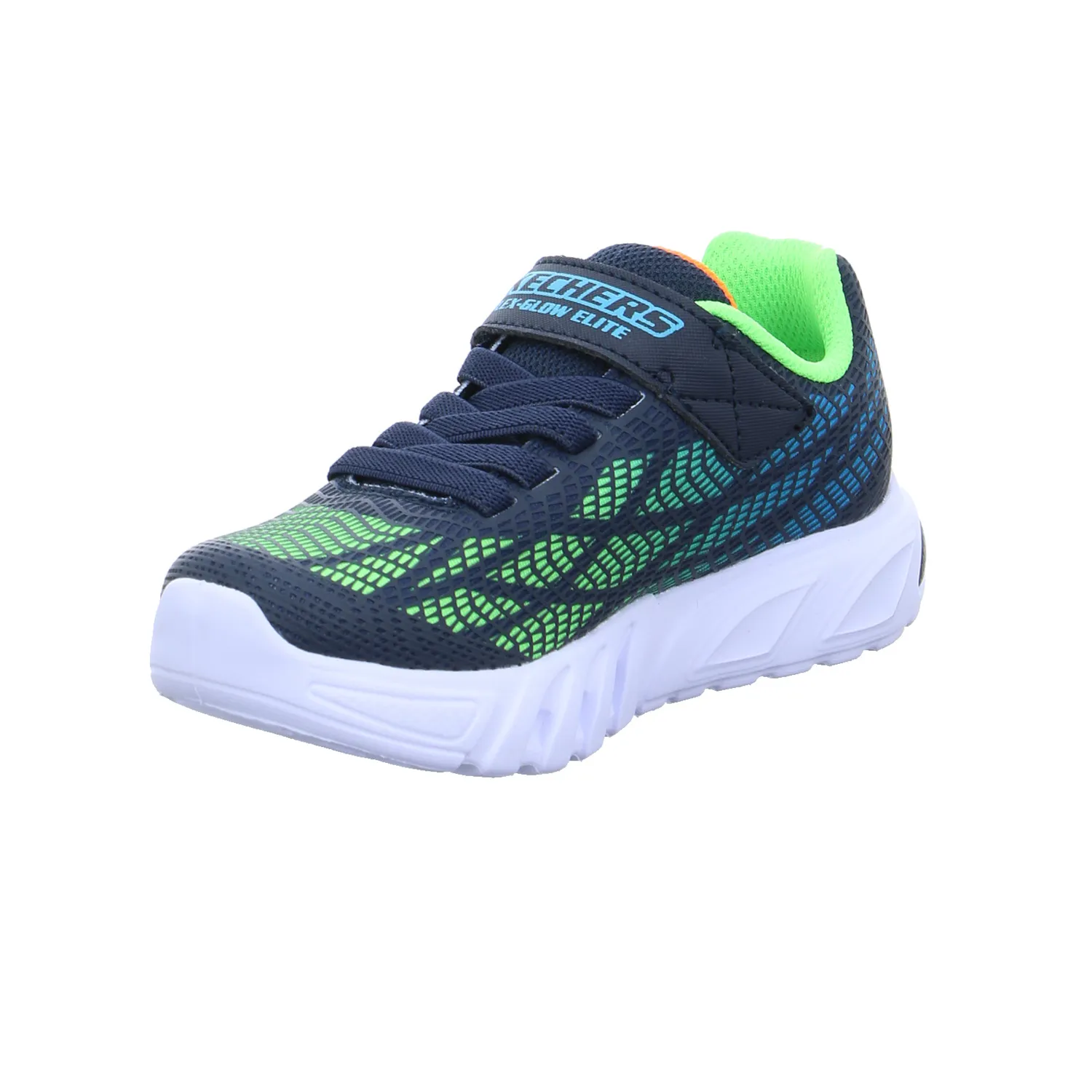 SKECHERS Kleinkinder-Halbschuh Klett Blau Textil  Sneaker