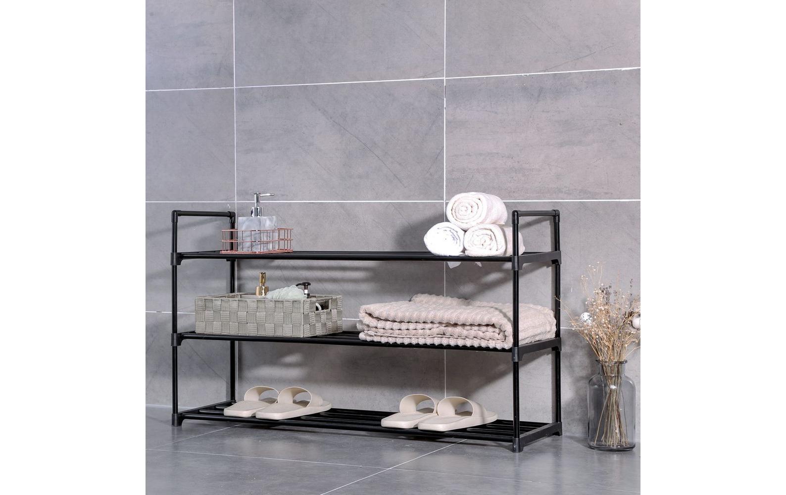 Schuhregal aus Metall 92 x 54 cm, SchwarzSchuhablage