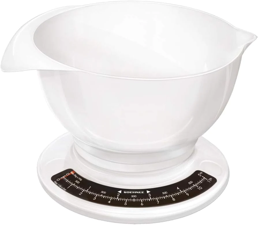 Balance de Cuisine Mécanique jusqu'à 5 kg noir blanc Soehnle