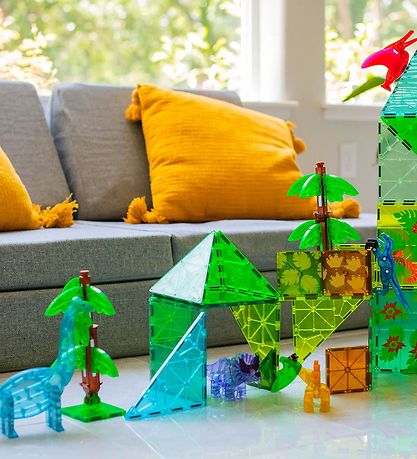 Magna-Tiles Magnets?t - 50 Dele - Dino WoRød XL