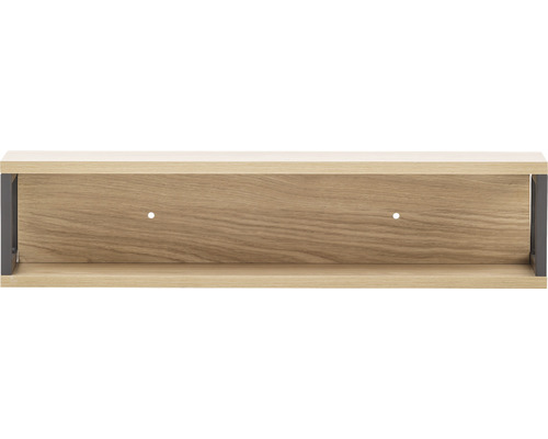 Wandplank van Möbelpartner Limone, afmetingen (B x H x D): 70 x 16,2 x 16,1 cm, licht eiken
