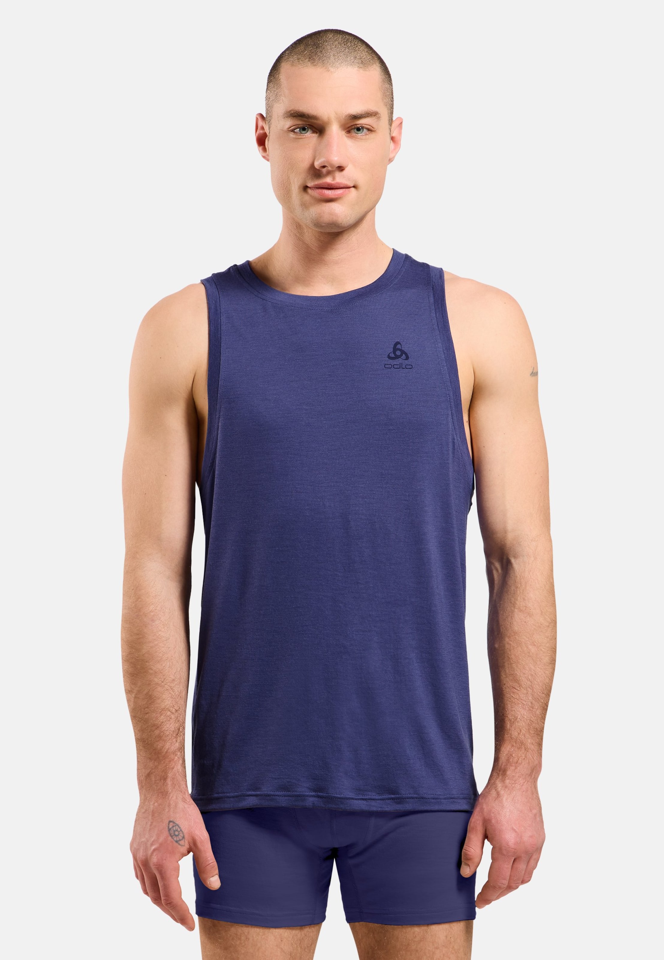 Natural Merino 160 Base Layer Singlet in Skipper Blue