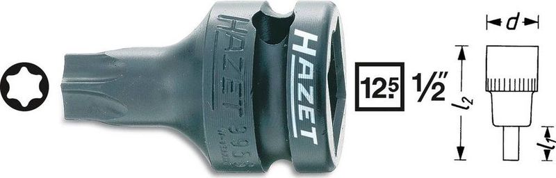 Hazet - 995S-T45 - Schroevendraaier Inzetstuk - Gefosfateerd - Chroom-vanadium Staal