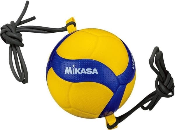 Volleyball Mikasa V300W-AT-TR med gule og blå gummier (5)