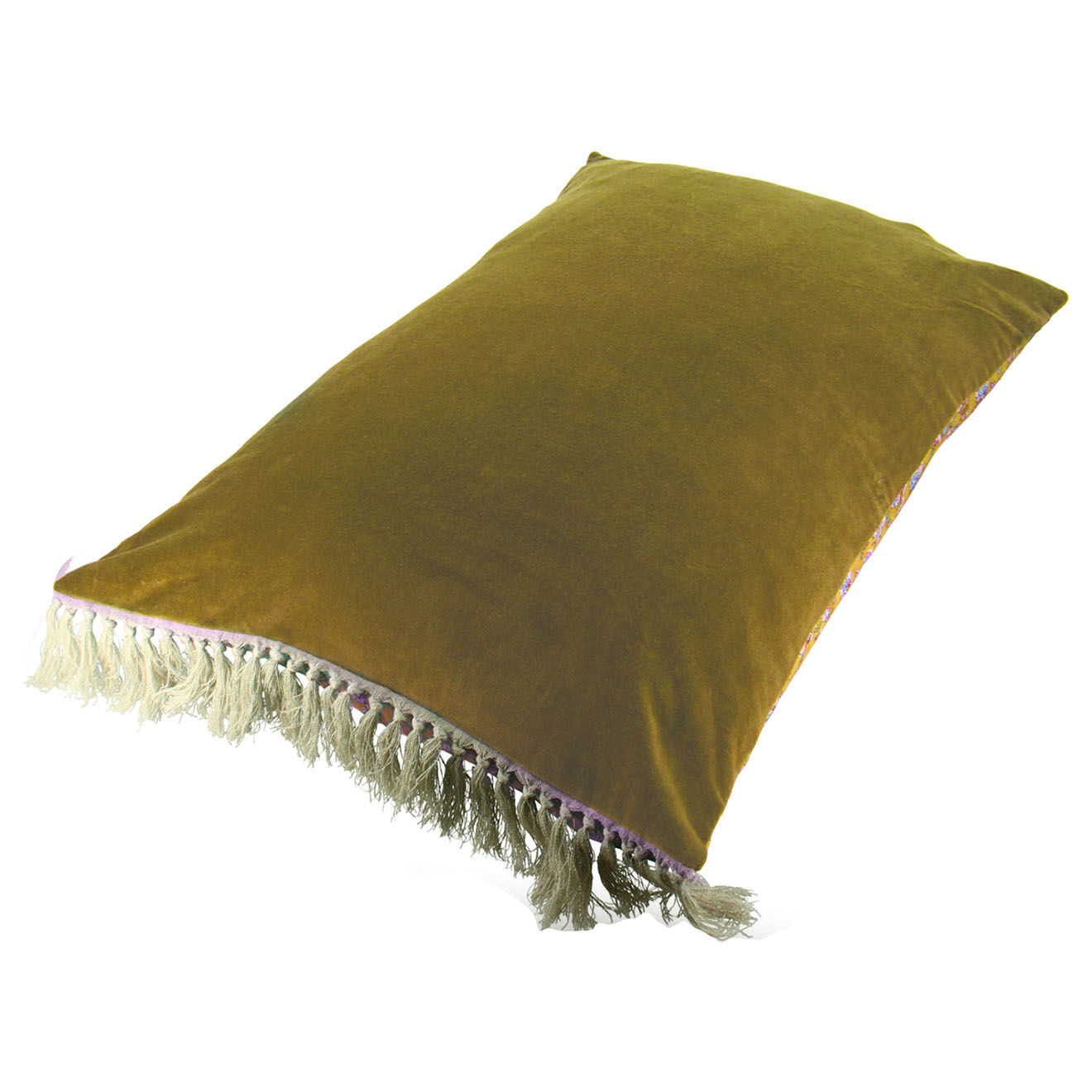 En Fil d'Indienne Housse de coussin Anna velours tabac - 50x75 cm
