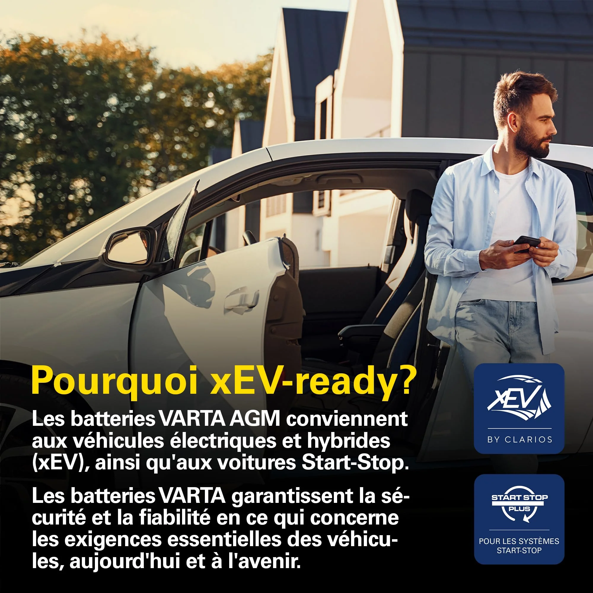 Batterie de démarrage XEV Varta Silver Dynamic AGM L3 A7 12V 70Ah / 760A 570901076