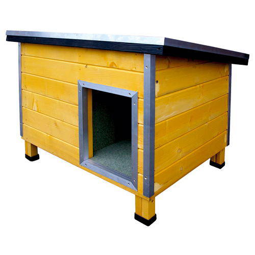Casinha de cachorro de madeira amarela TK-Pet Nevada