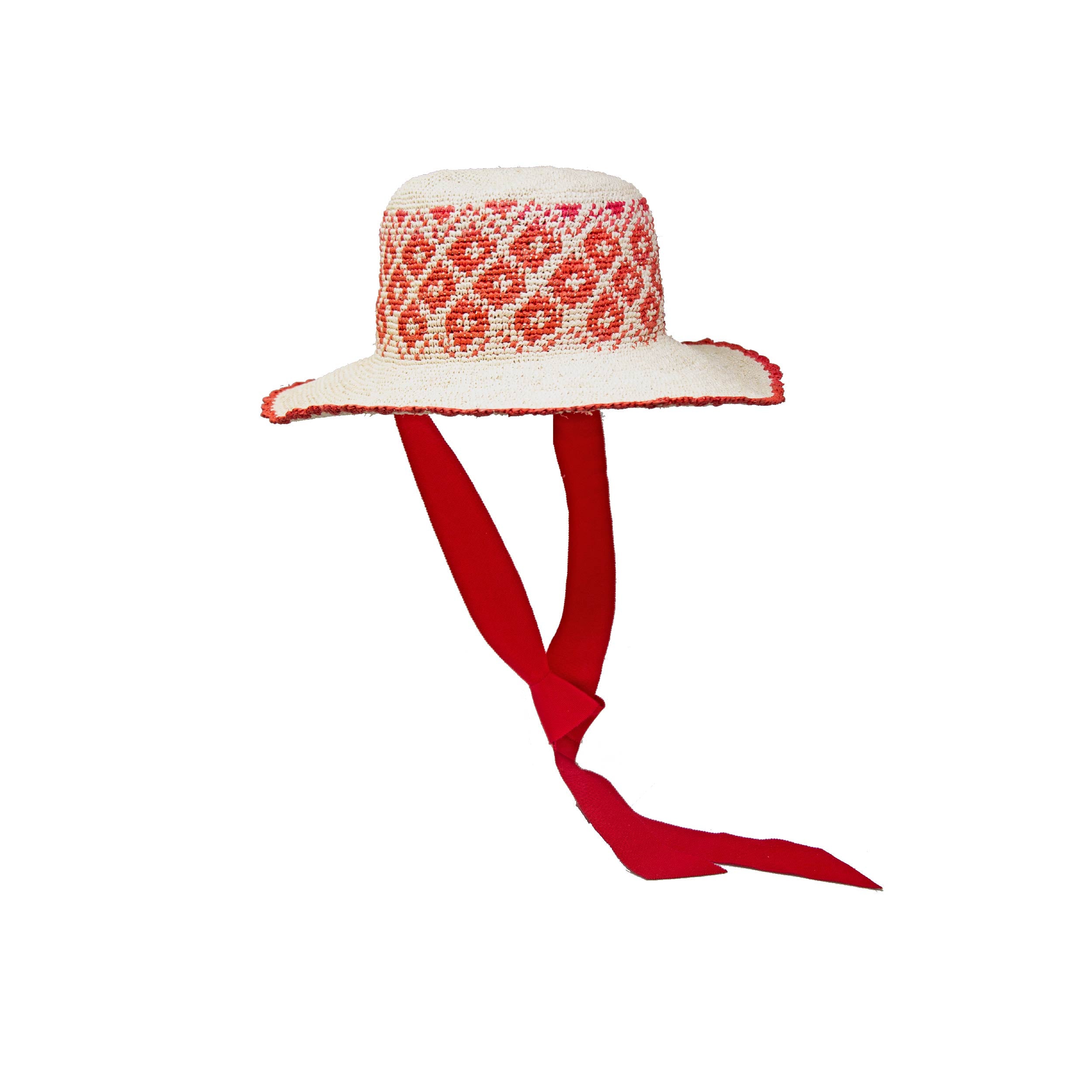 Chapeau hippie au crochet en forme de losange