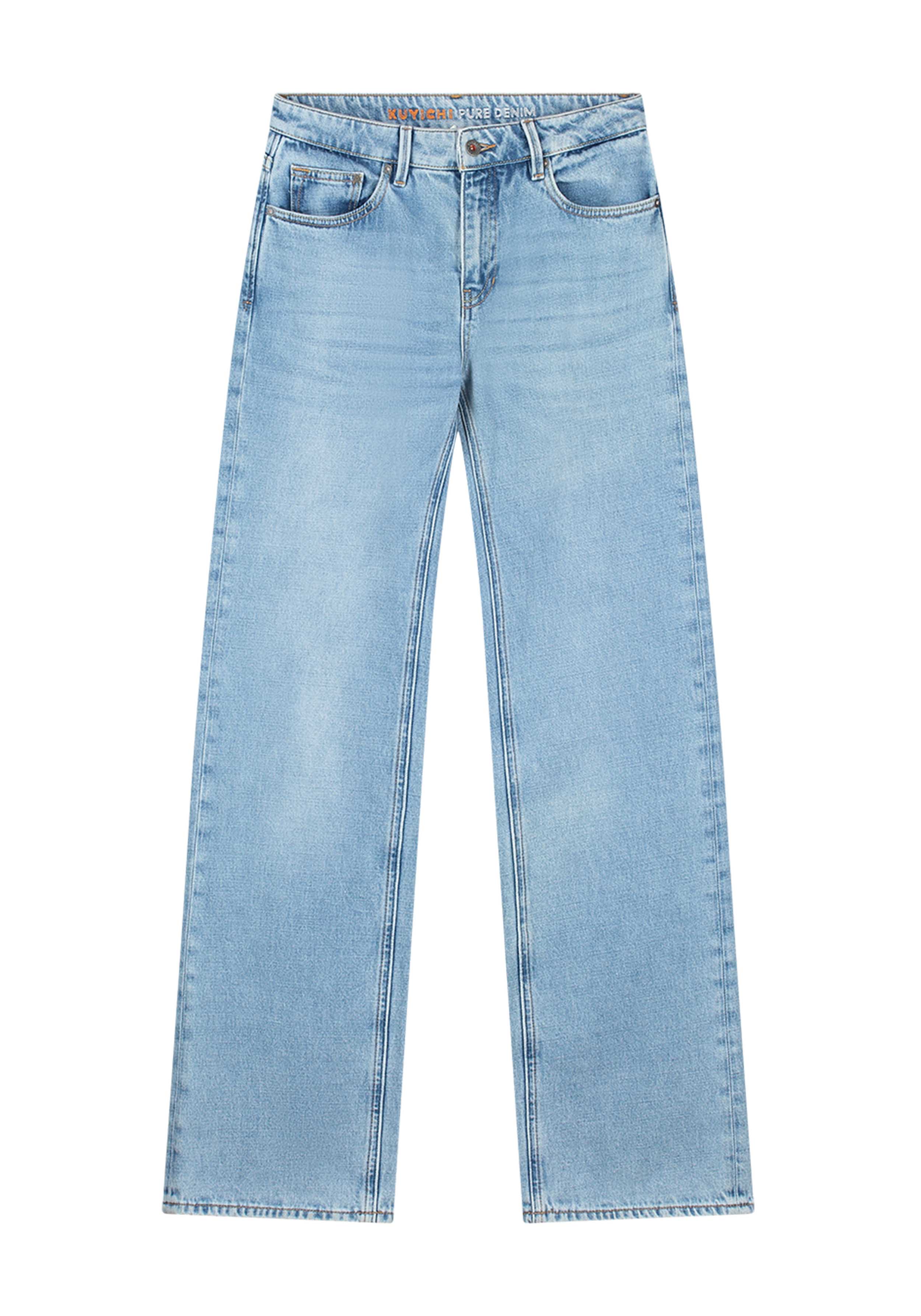 Kuyichi Damen-Jeans Lena Loose Worn Blue