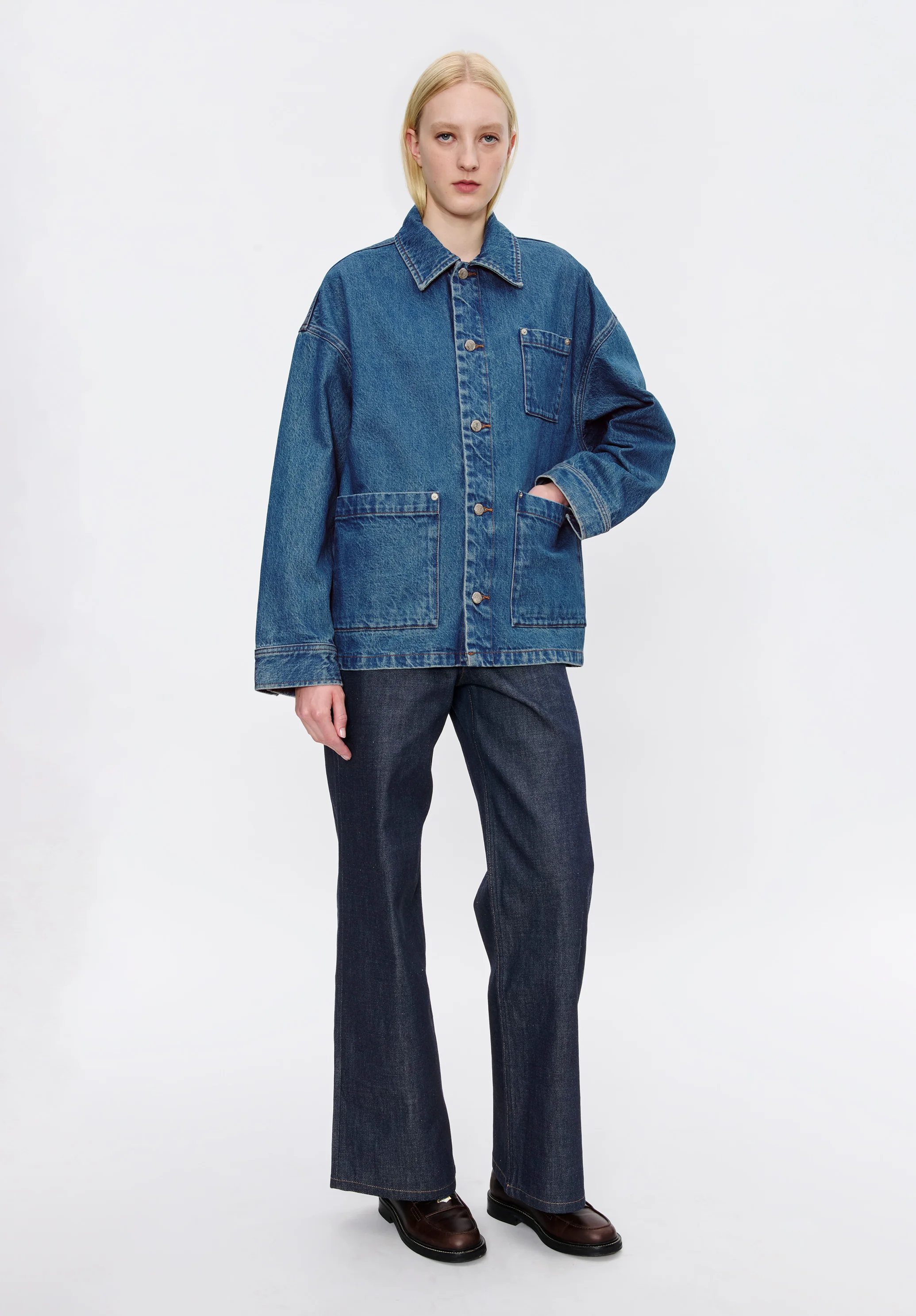 A.P.C. x Marc Jacobs. The Denim Unisex Jacket - Indigo delave