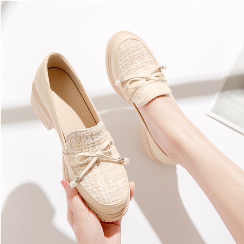 Lolita Tree - Loafers met blokhak en gesp en strik