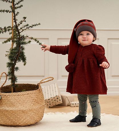 M?Slå Kjole - Knit Scallop - Russet m. Hulm?nster
