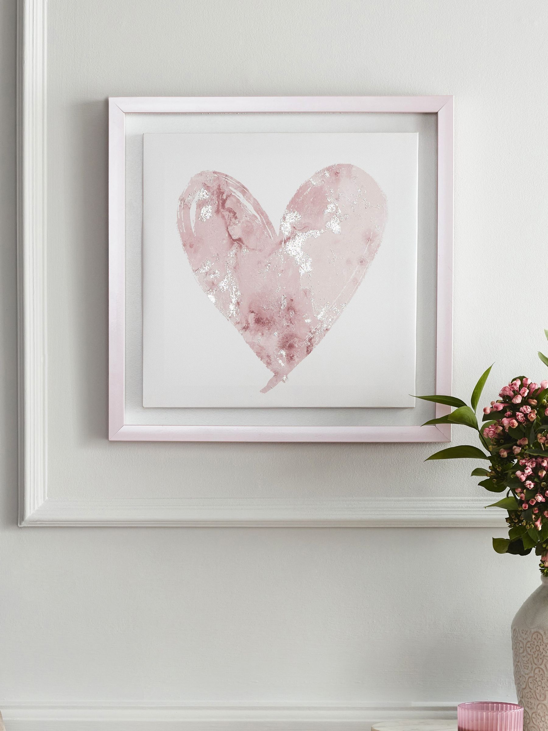 Ingelijste wanddecoratie met hart