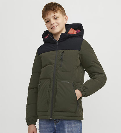 Jack & Jones Steppjacke - JJEOtto - Raisin/Black Blocking/Black