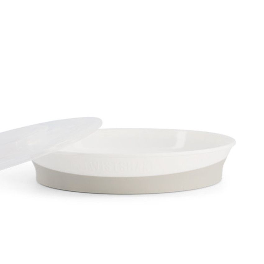 Assiette antidérapante avec compartiments 6 mois + - Blanc - Ecru