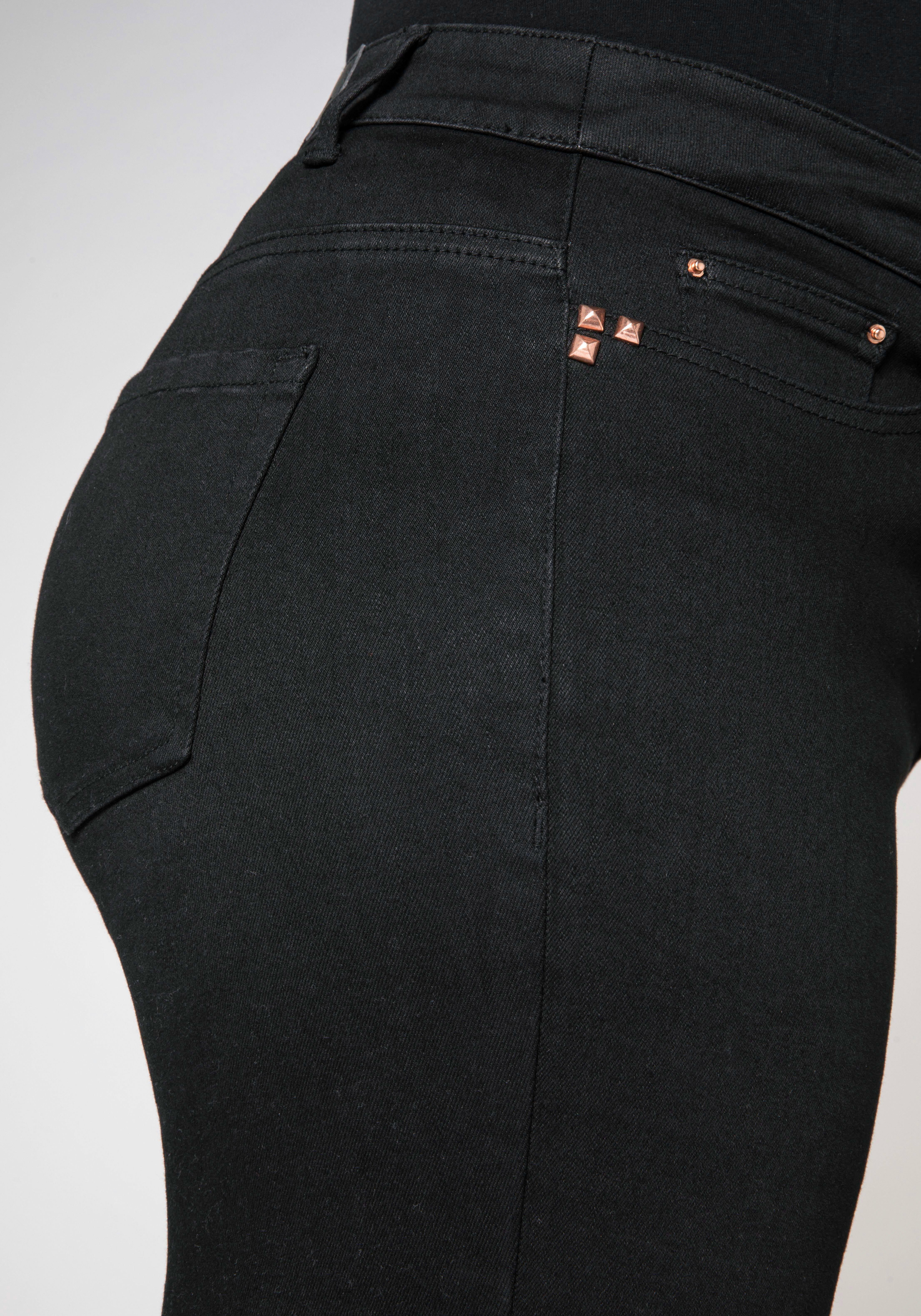 Gerade Stretch-Jeans mit Bodyforming-Effekt