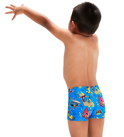 Speedo Badehose - Digital Allover Aquashorts - Blau/Gelb