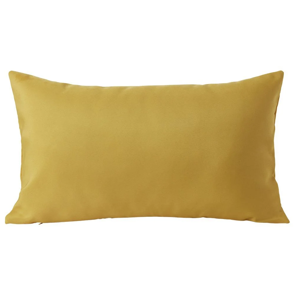 Housse de coussin polyester 30x50cm jaune
