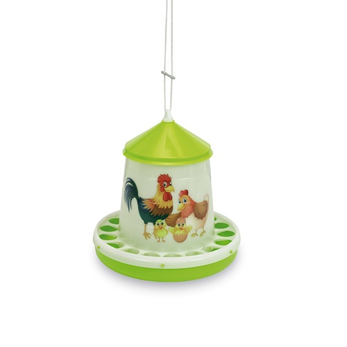 Funil de plástico para aves, 2 kg (pistache) - Happy Range