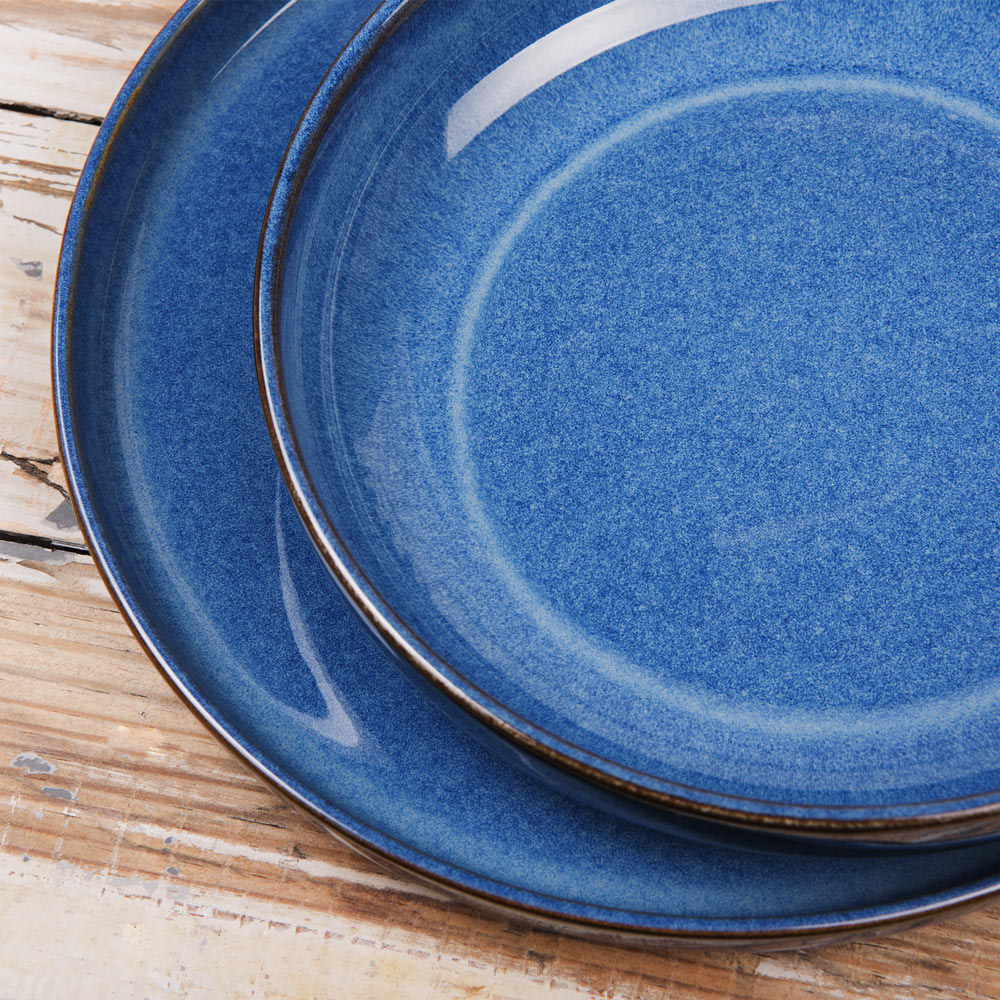 Assiette creuse Uno Bleu Cobalt 22 cm (lot de 6) Table passion